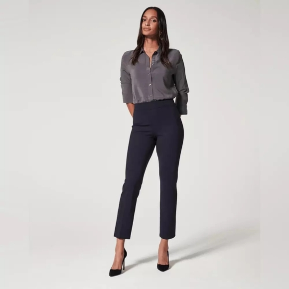 SPANX Classic Navy Slim Straight Pants Size 1X